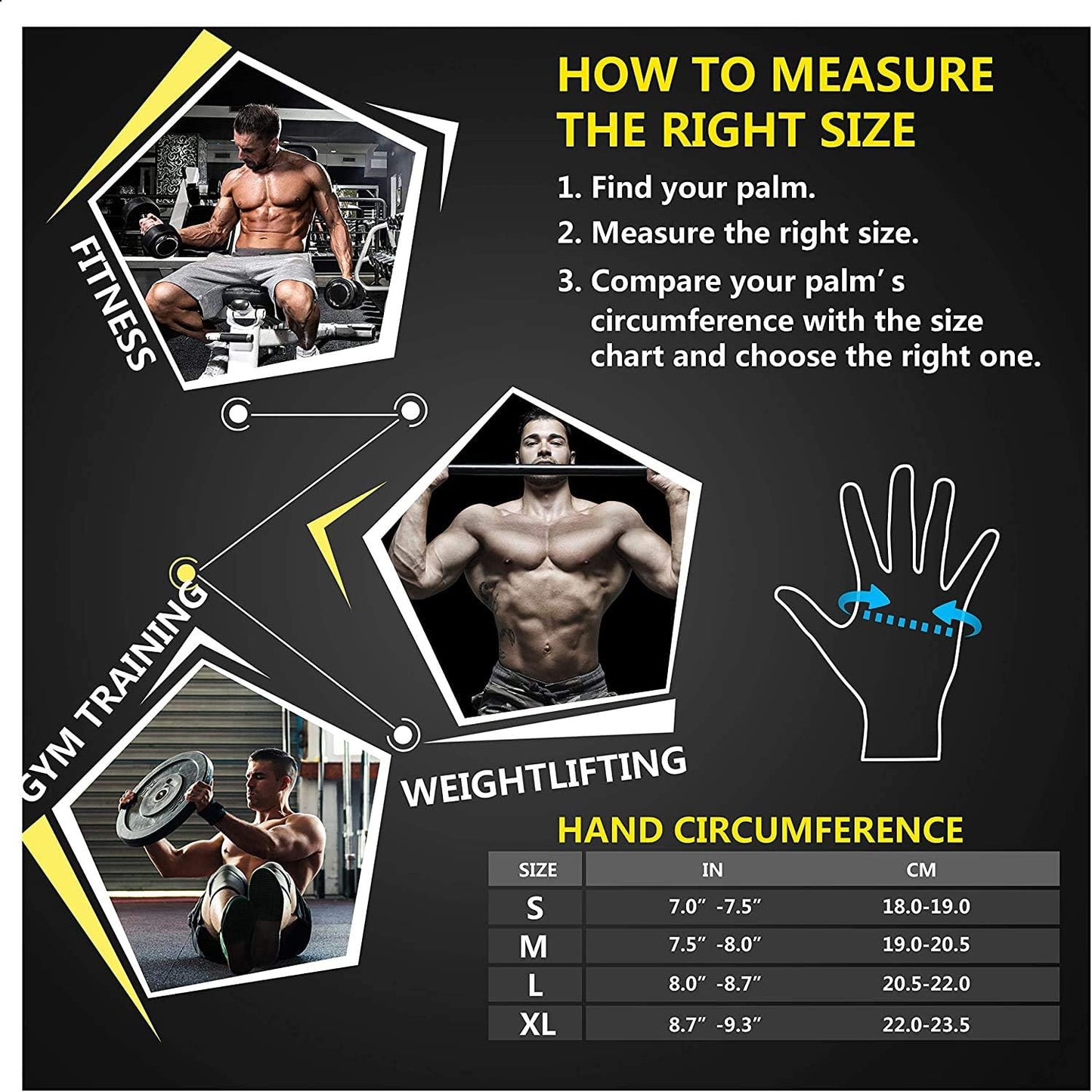 ihuan Ventilated Weight Lifting Gym Workout Gloves with Wrist Wrap Support for Men & Women, Full Palm Protection, for Weightlifting, Training, Fitness, Hanging, Pull ups