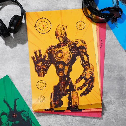 Motipuns 24 Pcs Monster Shooting Paper Targets 12 x 18 Inch Outdoor Practice Paper Fun Large Zombie Targets for Range for The Range Outdoor Practice, 6 Styles