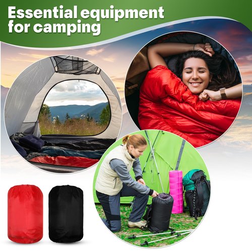 Tudomro 16 Pack Camping Sleeping Bags Bulk Adults Envelope 4 Season Cold Warm Weather Lightweight Waterproof Compact Backpacking Sleeping Bag for Travel Hiking(Blue, Red, Green, Black)
