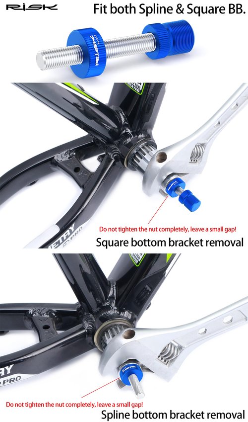 CYCEARTH Bike Square & Spline Axis BB Bottom Bracket Anti Drop Auxiliary Removal Disassembly Repair Tool Fixing Rod