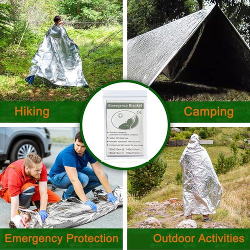 WLEAD 30 Pack Emergency Mylar Blankets,Emergency Survival Blanket Survival Gear & Camping Supplies,Insulating Reflective Foil Survival Blankets for Camping, Hiking, and Outdoor Rescue Kits