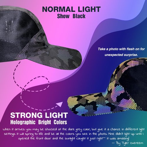 Xaanlvy Cool Sun Cap Outdoor Sport Hat Reflctive Breathable Quick Drying Unstructured Running Climbing for Men Women Black