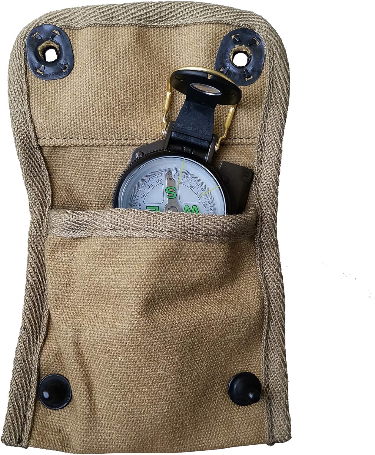 Reproduction WW2 US Compass Pouch Bag with Modern Compass