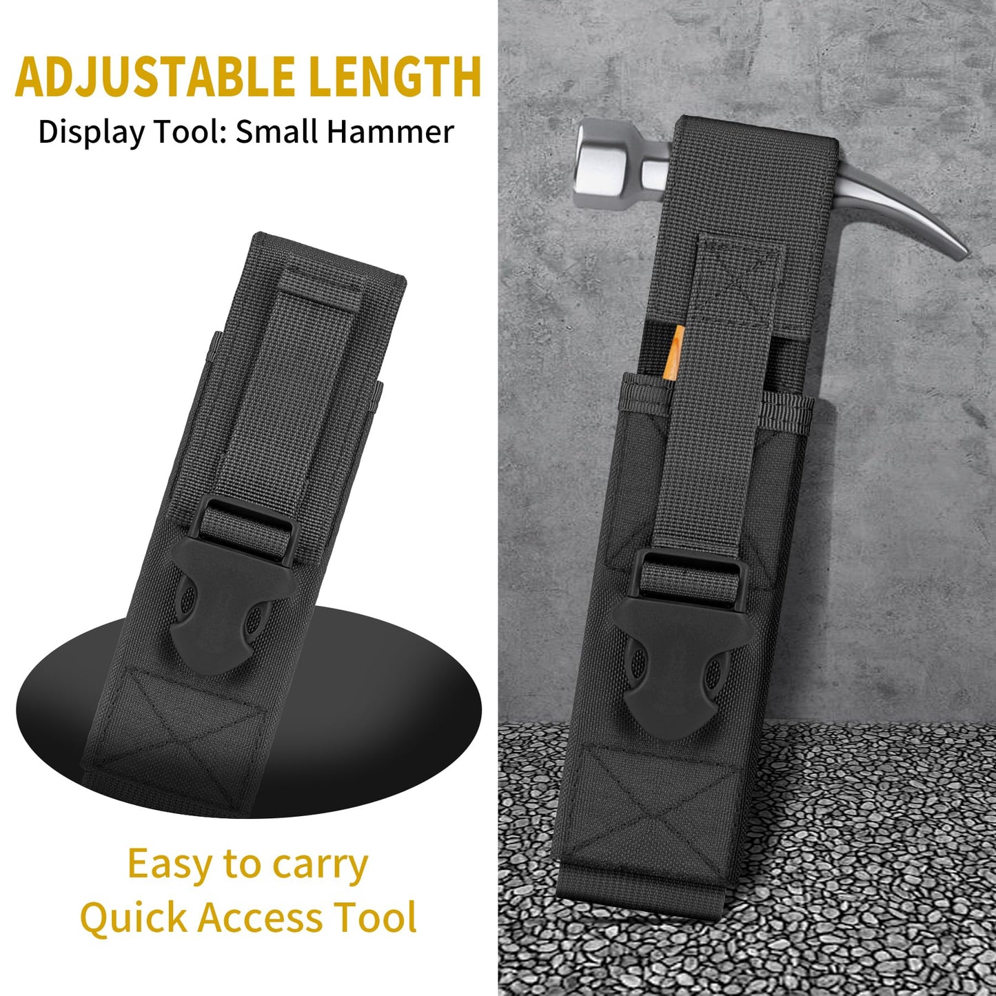 bvya 2 Pack Tactical Molle Flashlight Pouch Holster Case Belt Pouch, Lightweight Molle Pouch Mini Tool Pouch for Tactics Accessory
