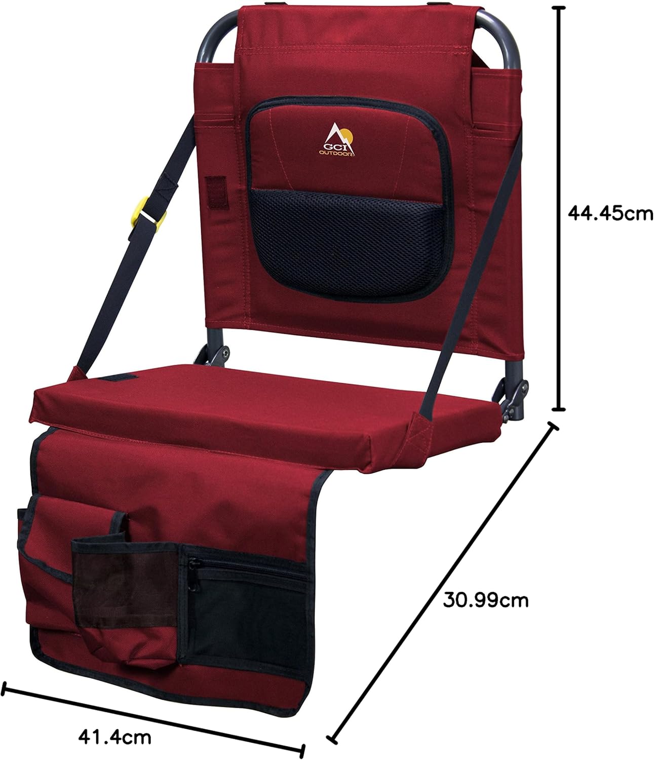 GCI Outdoor BleacherBack Lumbar Stadium Chair With Padded Backrest