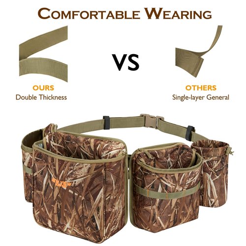 NEW VIEW Dove Hunting Bags & Belts, Camo Fanny Pack with Shotgun Shell Pouch & Game Bag, Belt for Pheasant Bird Duck Upland for Hunter