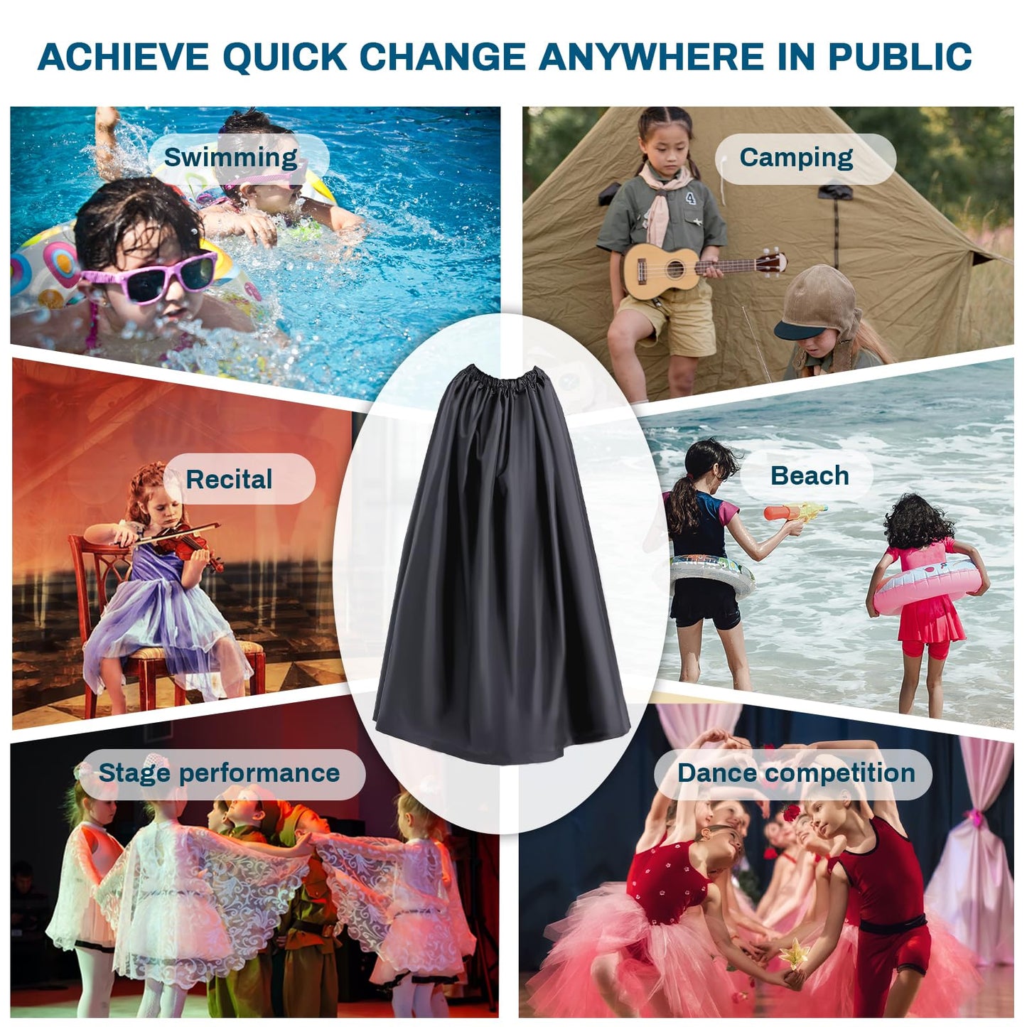 SMEKLYN Changing Tent for Kids Portable Changing Room Pop Up Instant Dressing Room for Children Dancer Changing Curtain Dance Competition Essentials