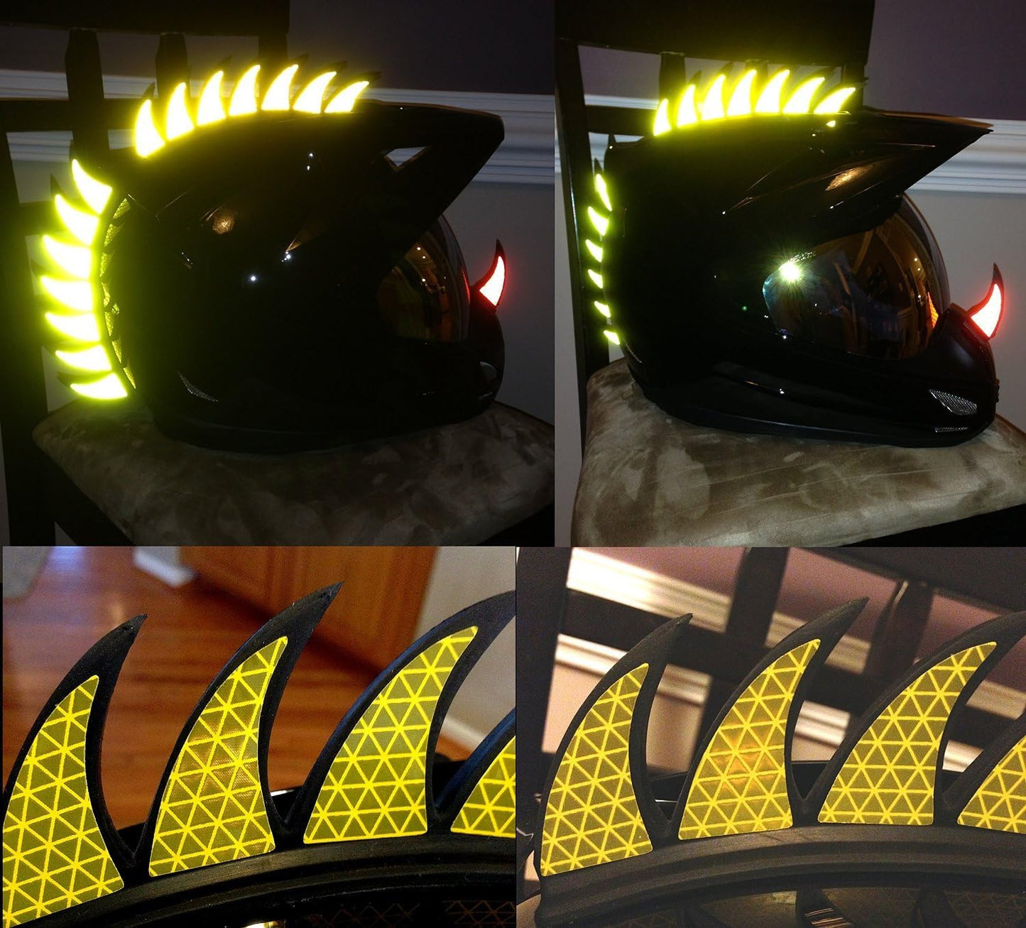 customTAYLOR33 Engineering Grade Reflective Warhawk/Mohawk Decals (Rubber Warhawk & Helmet not Included) Many Colors (Black)