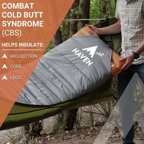 Haven Insulated Pad Cover - Hammock Accessories for Insulated Hammock Pad - Camping Hammock Sleeping Pad Accessories - Second Gen (Standard Size)(Pad Not Included) (XL/Safari Size 80L x 30W)