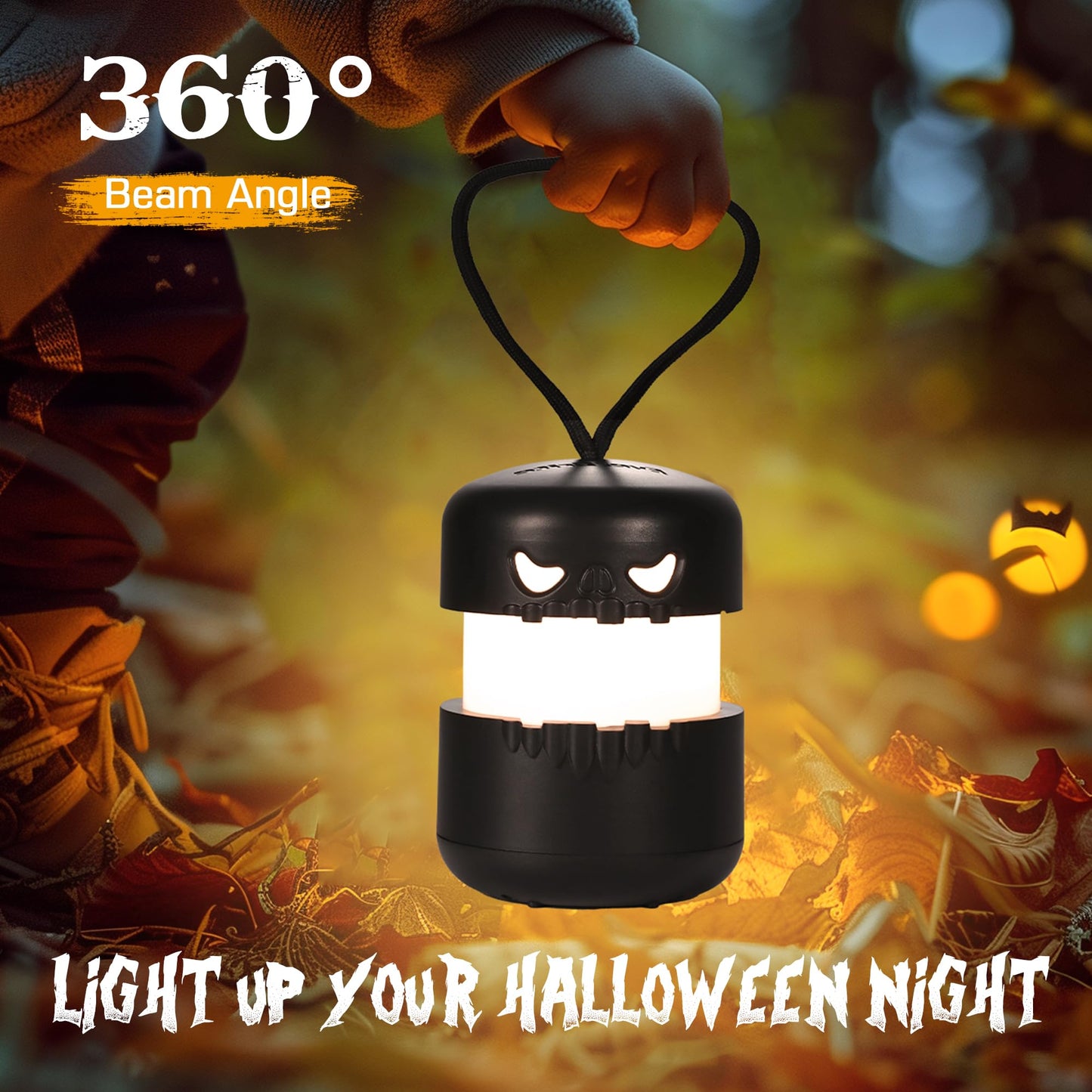 EverBrite 6-Pack Halloween Pumpkin Lantern 6-Pack Halloween Skeleton Camping Lantern