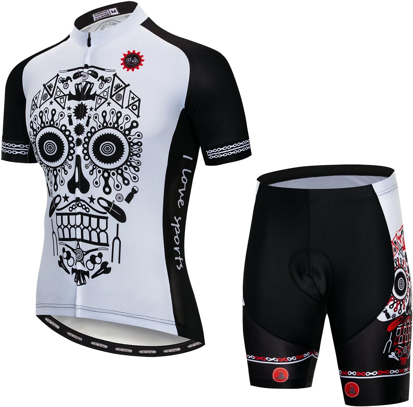 JPOJPO Cycling Jersey Men, Mountain Bike Shirt Tops S-5XL - Breathable and Quick Dry