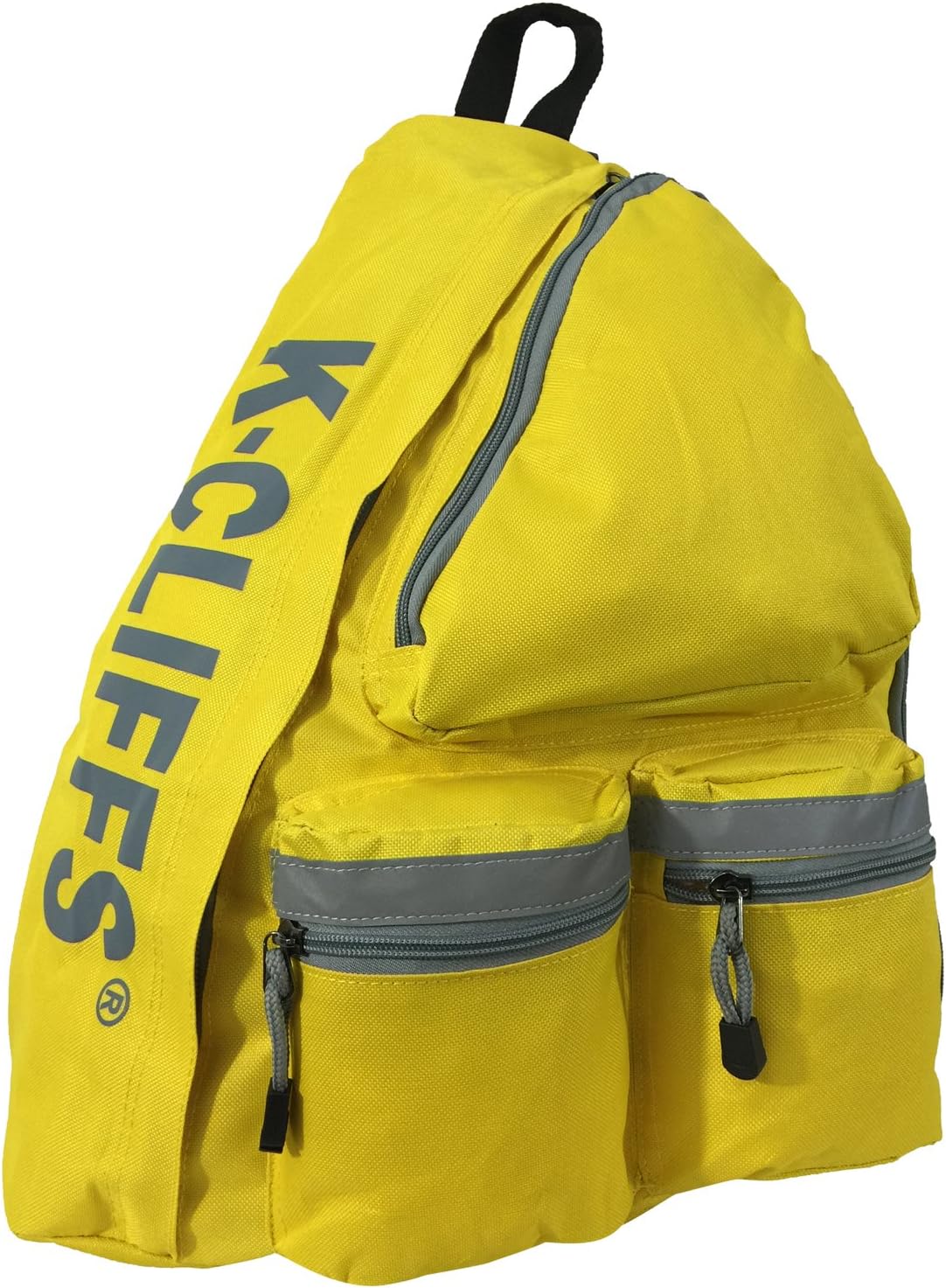 K-Cliffs Heavy Duty Sling Backpack Water-Resistant Laptop Bookbag Body Bag Bright Color Safety Reflective Stipe