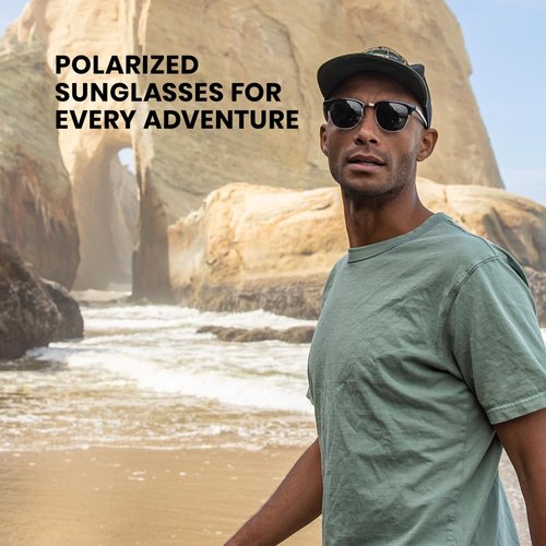 Suncloud Step Out Polarized Sunglasses – 100% UV Protection – Comfortable Fit, Trendy Design – for Men & Women – Matte Ice Tortoise/Silver + Polarized Purple Mirror Lenses