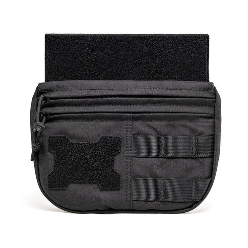 TSPRO Tactical MOLLE Drop Dangler Pouch - Admin & Tool Organizer with Hook & Loop Panel, Fits Vests, Bags, Tactical Gear (Black)