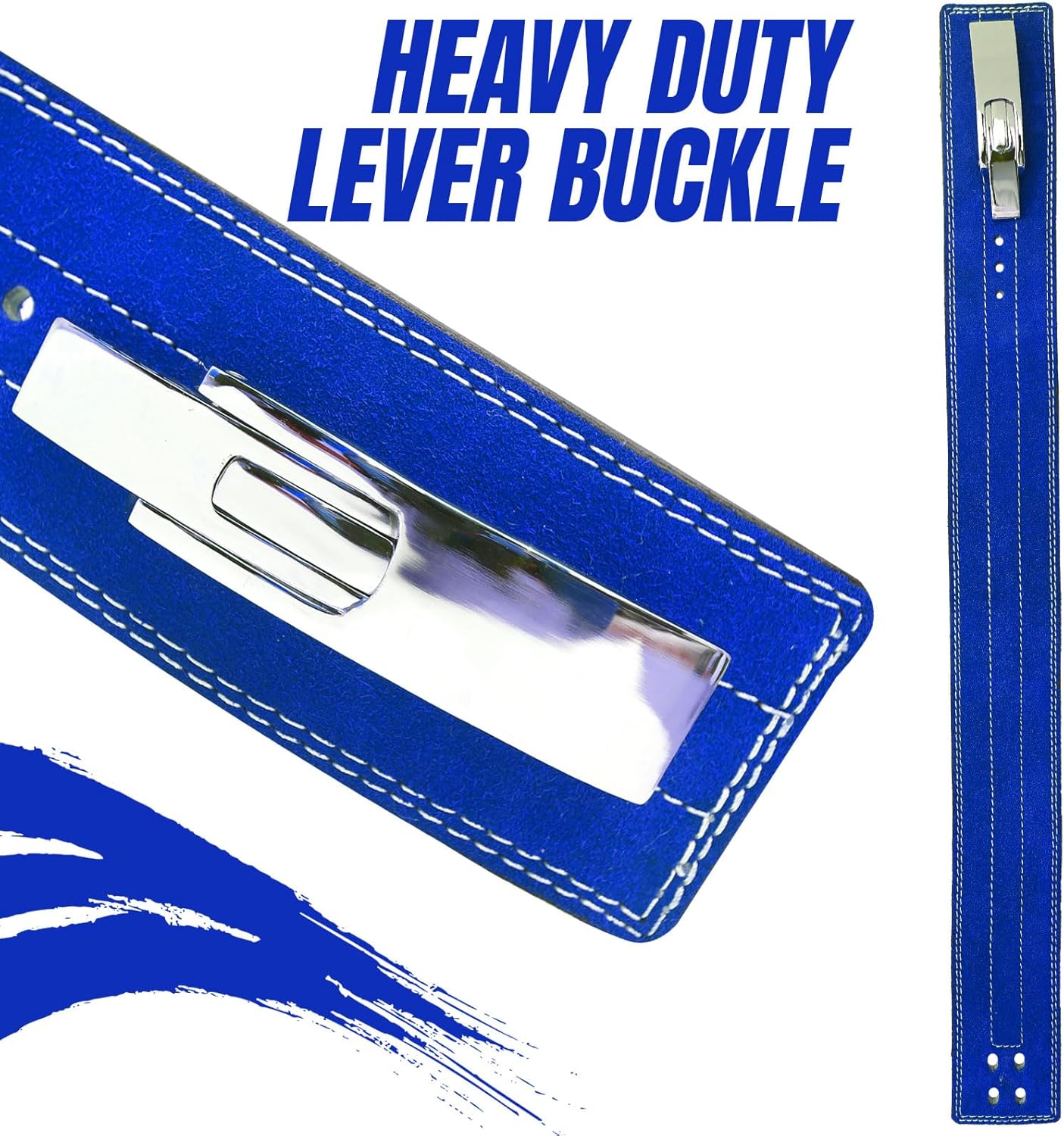 ARD CHAMPS™ 10MM Weight Power Lifting Leather Lever Pro Belt Gym Training Red,White & Blue