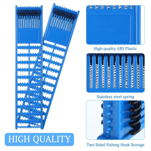 Meooeck 8 Pieces Fish Hook Holder Snelled Fishing Leader Holder 10.6 x 2.36 x 0.67 Inch Line Organizer for Storing Line Rigs(Multicolor)