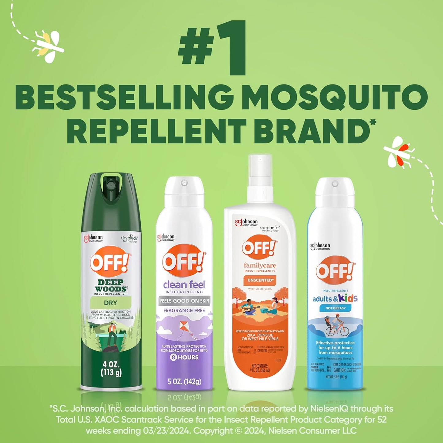OFF! Deep Woods Insect Repellent Aerosol, Dry, Non-Greasy Formula, Bug Spray with Long Lasting Protection from Mosquitoes and Ticks, 2.5 oz (Pack of 12)