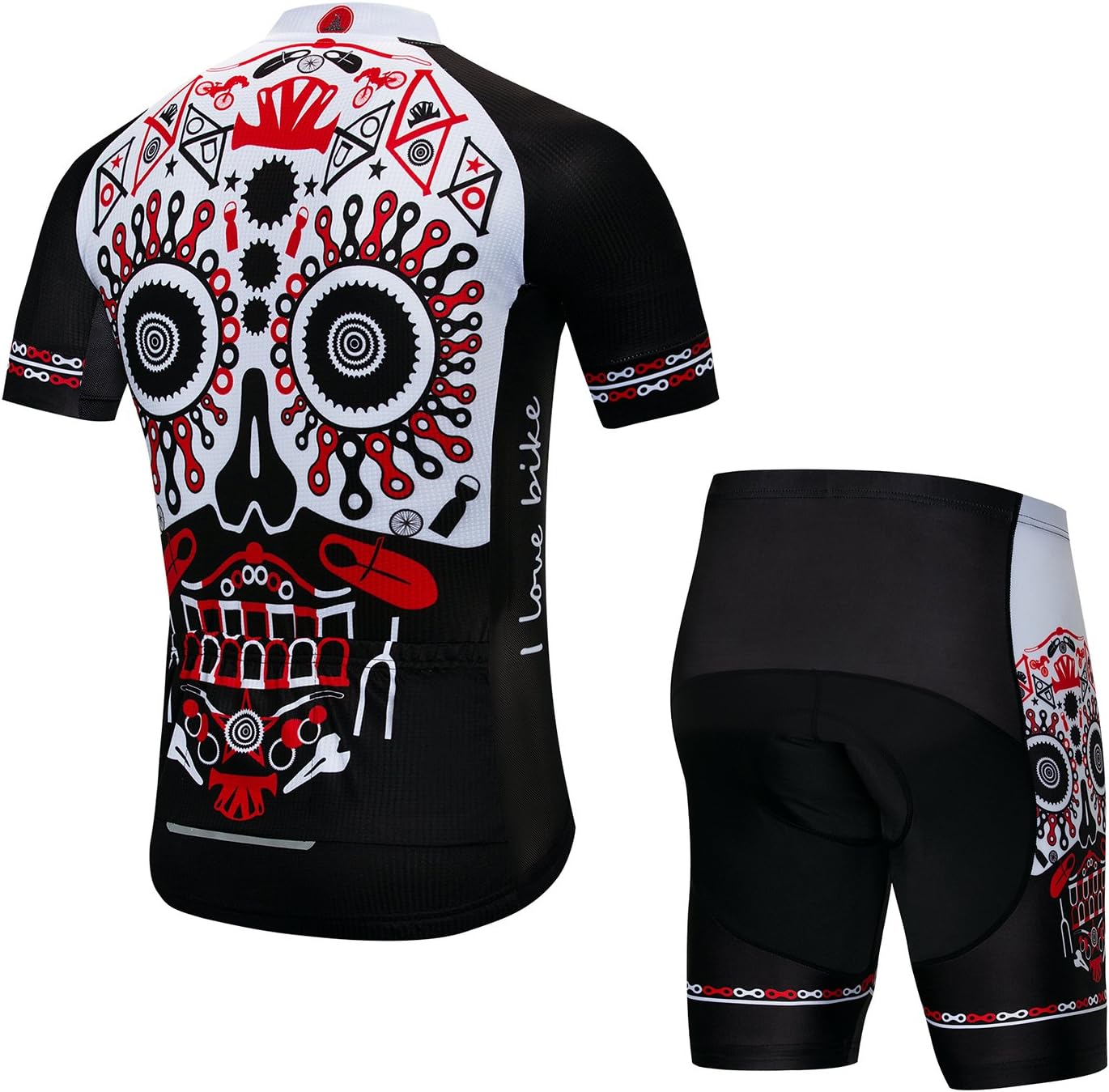 JPOJPO Cycling Jersey Men, Mountain Bike Shirt Tops S-5XL - Breathable and Quick Dry