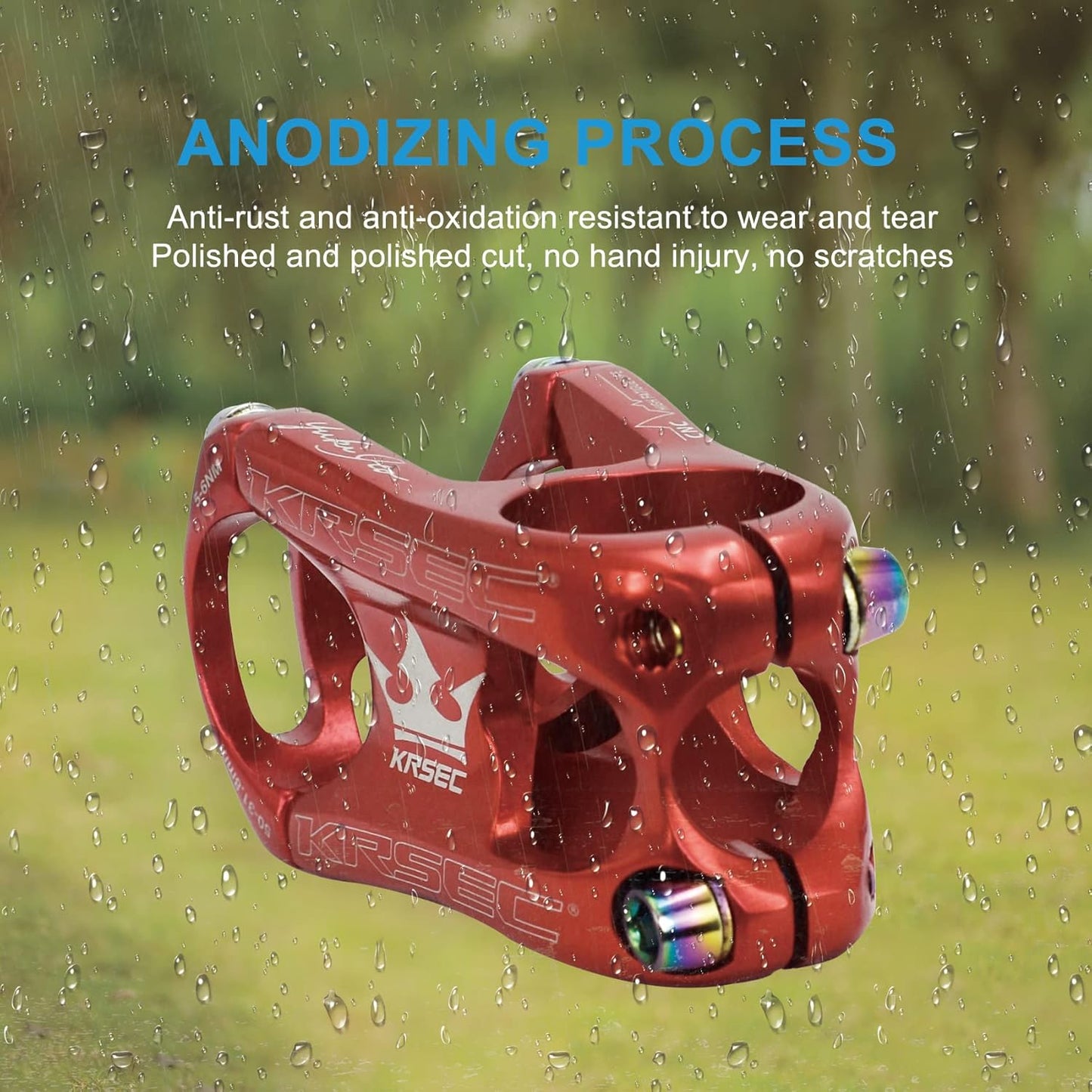 31.8 Stem 50mm Bike Stem Mountain Bike Stems Short Handlebar MTB Stem Aluminum Alloy for Most Bicycle,Road Bike,BMX,DH,FR,Fixie Gear Cycling Accessories