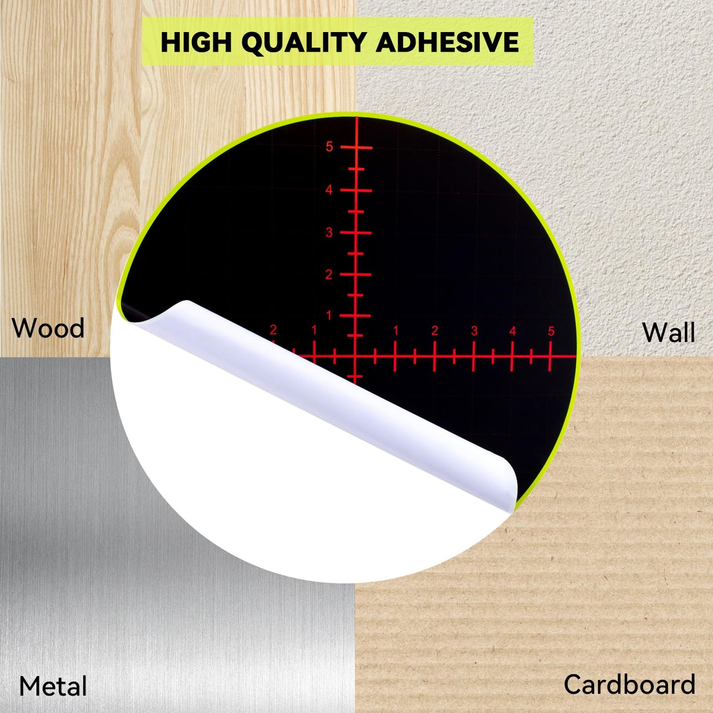 GearOZ Sight in Splatter Target 12'' Self Adhesive Recticle Shooting Targets for Shooting Range & Zeoring Scope, Instant Yellow Impact for BB Gun, Pellet Gun, Airsoft, Rifle Shooting Practice, 10PCS