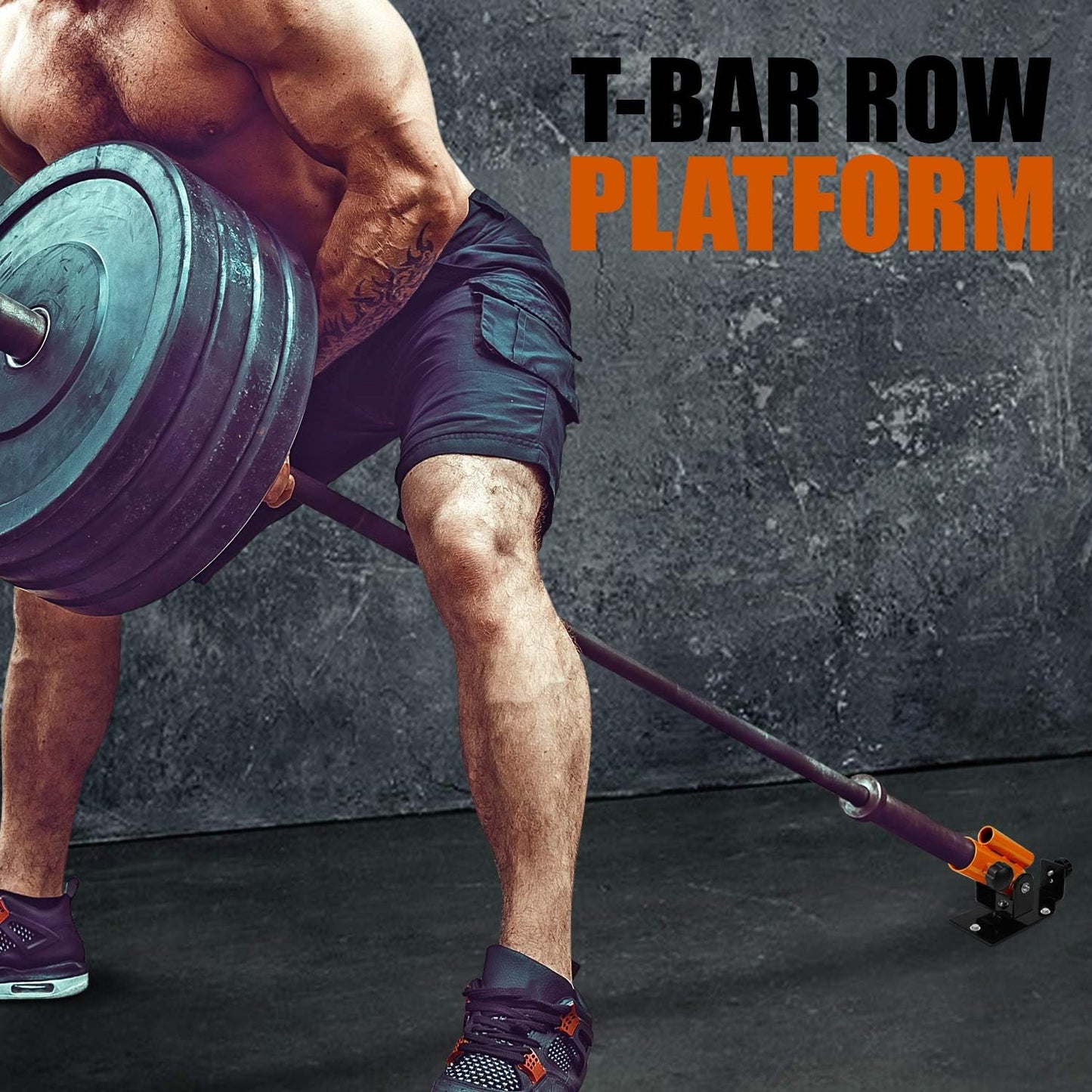 Yes4All T-Bar Row Platform with 360° Swivel – Fits 1” & 2” Olympic Bars – Easy Install
