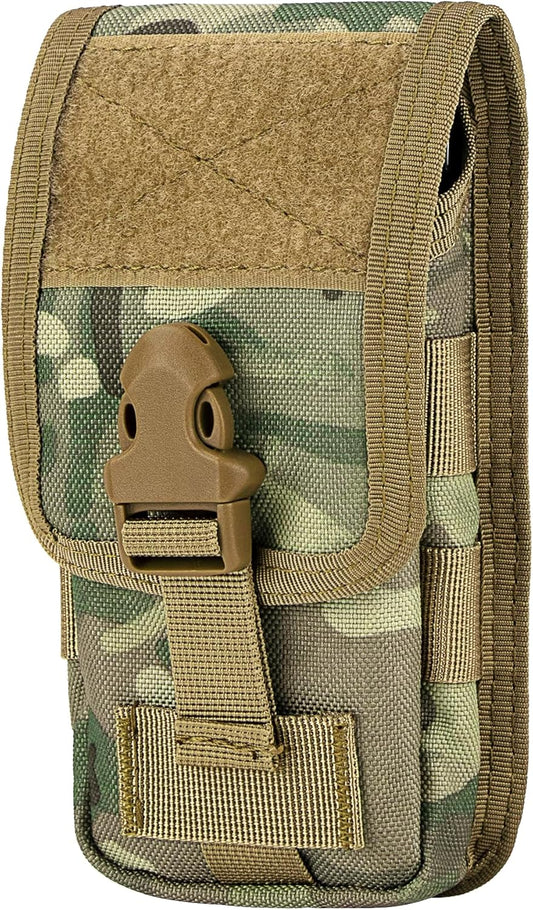 IronSeals Tactical Phone Pouch Compact Molle Belt Waist Pack for iPhone 15 Pro Max/15 Plus/15 Pro/14 Pro Max/14 Plus/13 Pro Max/13 Pro/13/12 Pro Max, Size L