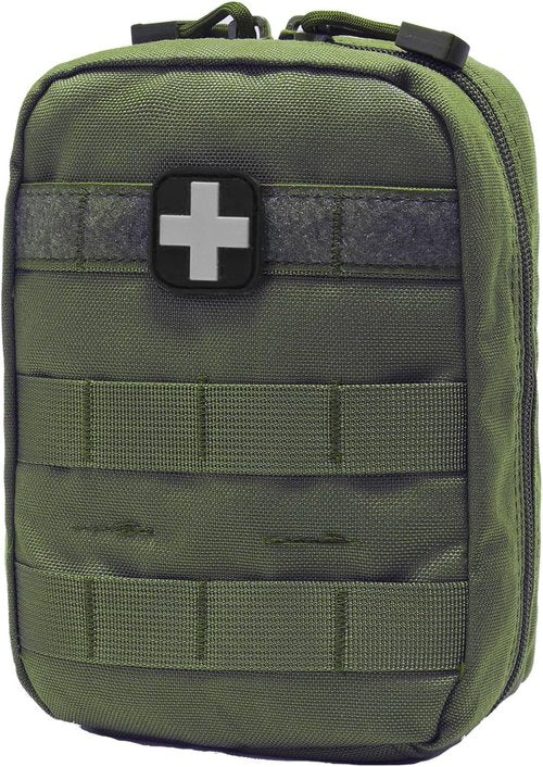 Carlebben EMT Pouch MOLLE Ifak Pouch Tactical MOLLE Medical First Aid Kit Utility Pouch (With Medical Supplies)