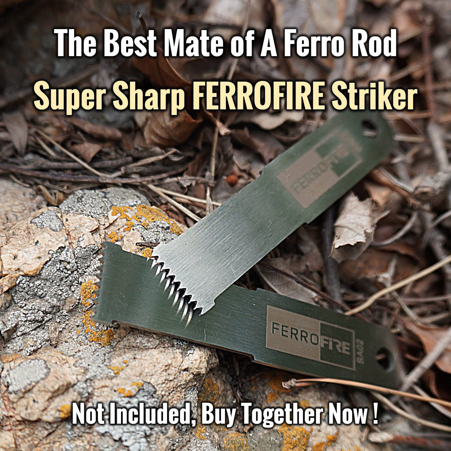 FERROFIRE Super-Duty 9/16 Inch Thick x 4 Inch Long Drilled Ferro Rods Flint and Steel Ferrocerium Rod with A Lanyard Hole for DIY Fire Starter in Camping Emergency Hiking Bushcraft Survival