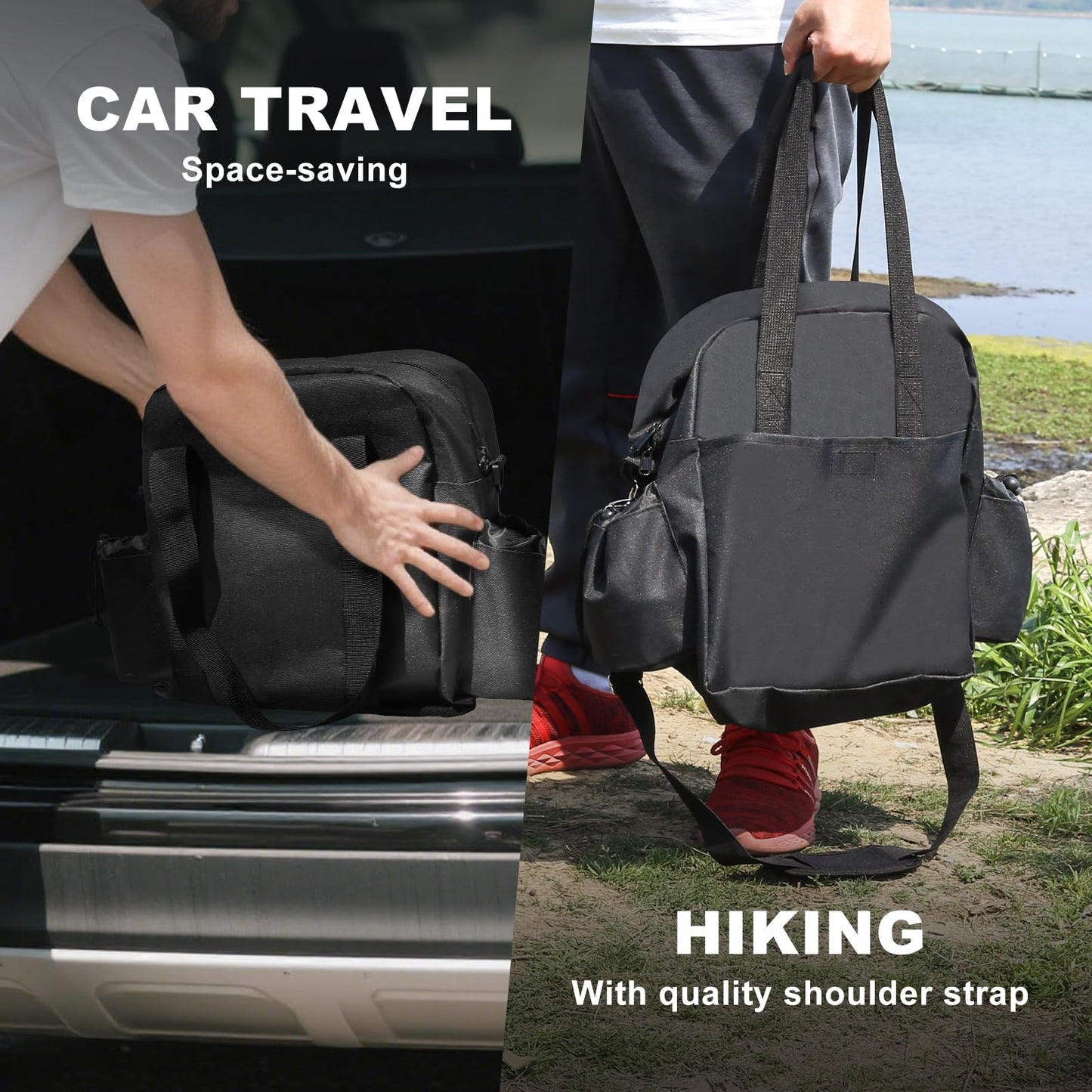 Folding Stove Carry Case for Coleman Camping Stove, Fits for Coleman 1 & 2-Burner Fold N Go Grill/Stoves and Other Folding Camp Stove, Camp Accessories, Heavy Duty Oxford Fabric with Shoulder Strap