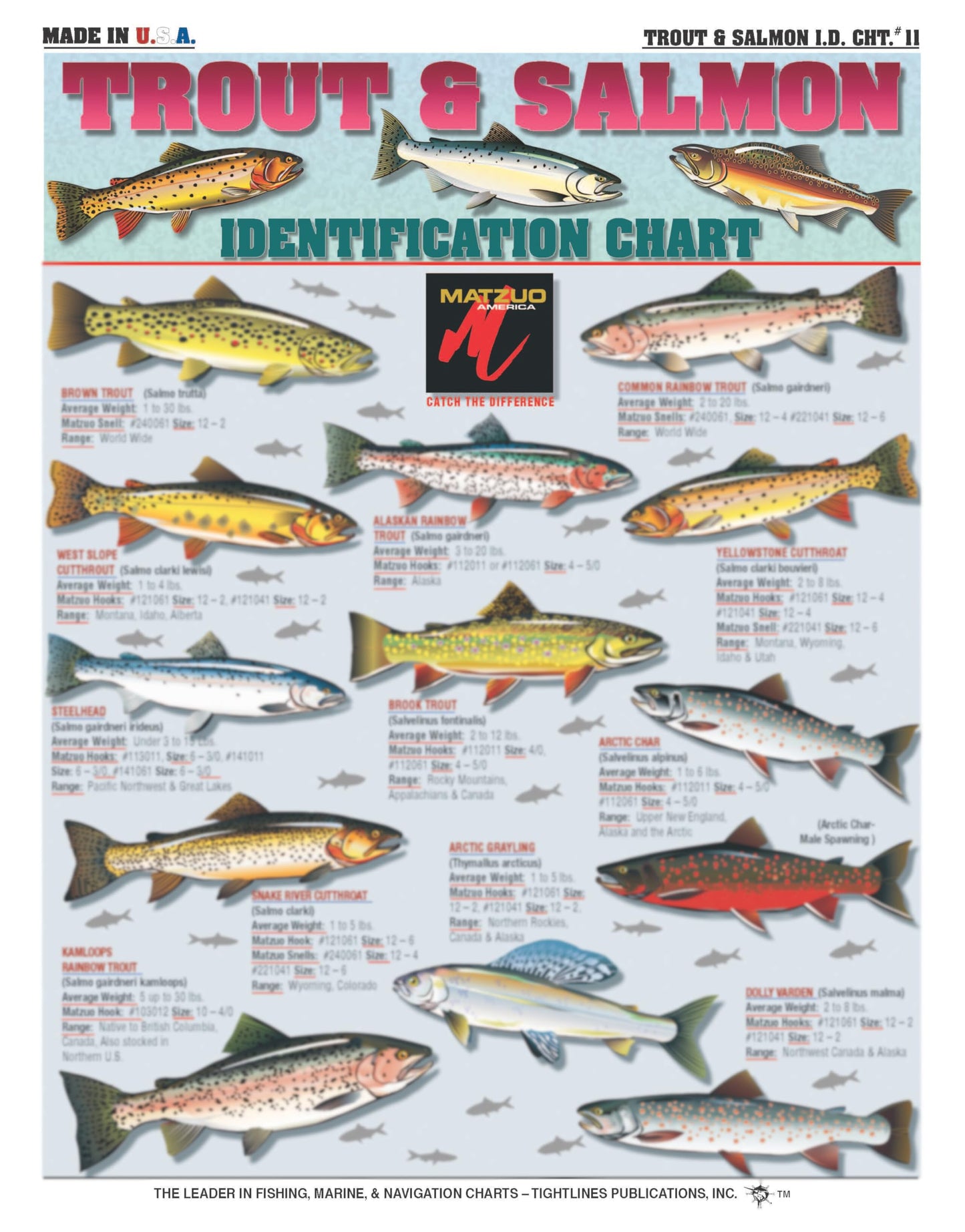 Fishermen's Freshwater Fish Identification Set - Waterproof Quick Reference Guide | Portable & Built to Last | Double-Sided & Easy to Read