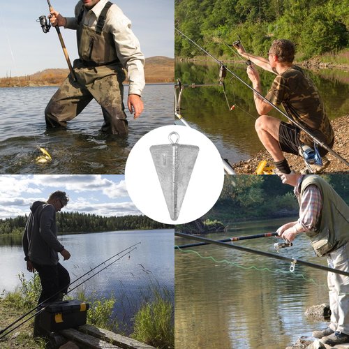 Zsrivk Fishing Weights Pyramid Sinkers Kit Bullet Fishing Weights Sinkers for Ocean Saltwater Surf Fishing Gear Tackle 1oz 2oz 3oz 4oz (1oz - 10pcs)