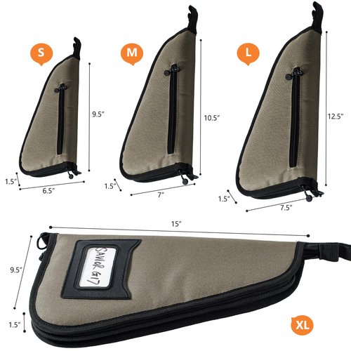 VIGEGARI Soft Pistol Case for Handguns-Single Gun Cases for Pistols-Pistol Bag-Handgun Case With Lockable Zipper -Concealed Carry Gun Pouch-Pistol Bag Soft Gun Storage for Handguns[Only ONE Gun Bag]