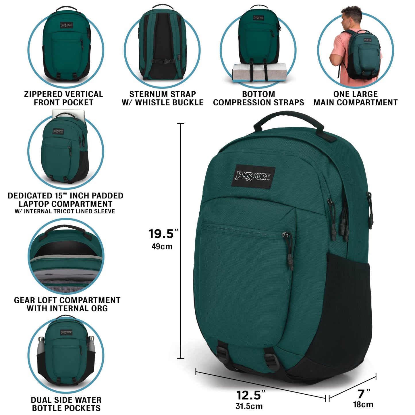 JanSport Journey Pack Backpack - Deep Juniper