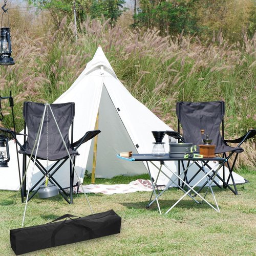 PATIKIL 55 Inch Camp Chair Replacement Bag, Nylon Foldable Carrying Bag Zippered Bag with Shoulder Strap for Camping Tent Travel, Black