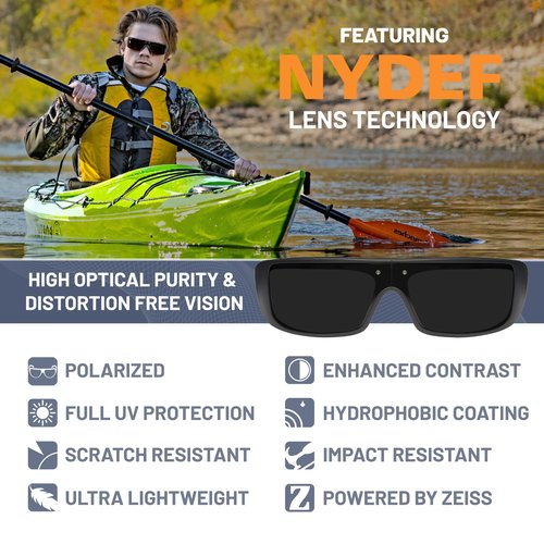POPGEAR Mens Sport Sunglasses, Womens Polarized Sunglasses, Grilamid TR90, Made in Italy, Easily Collapse For Compact Storage - Polarized Sunglasses, Matte Black Frame, Gray Lenses