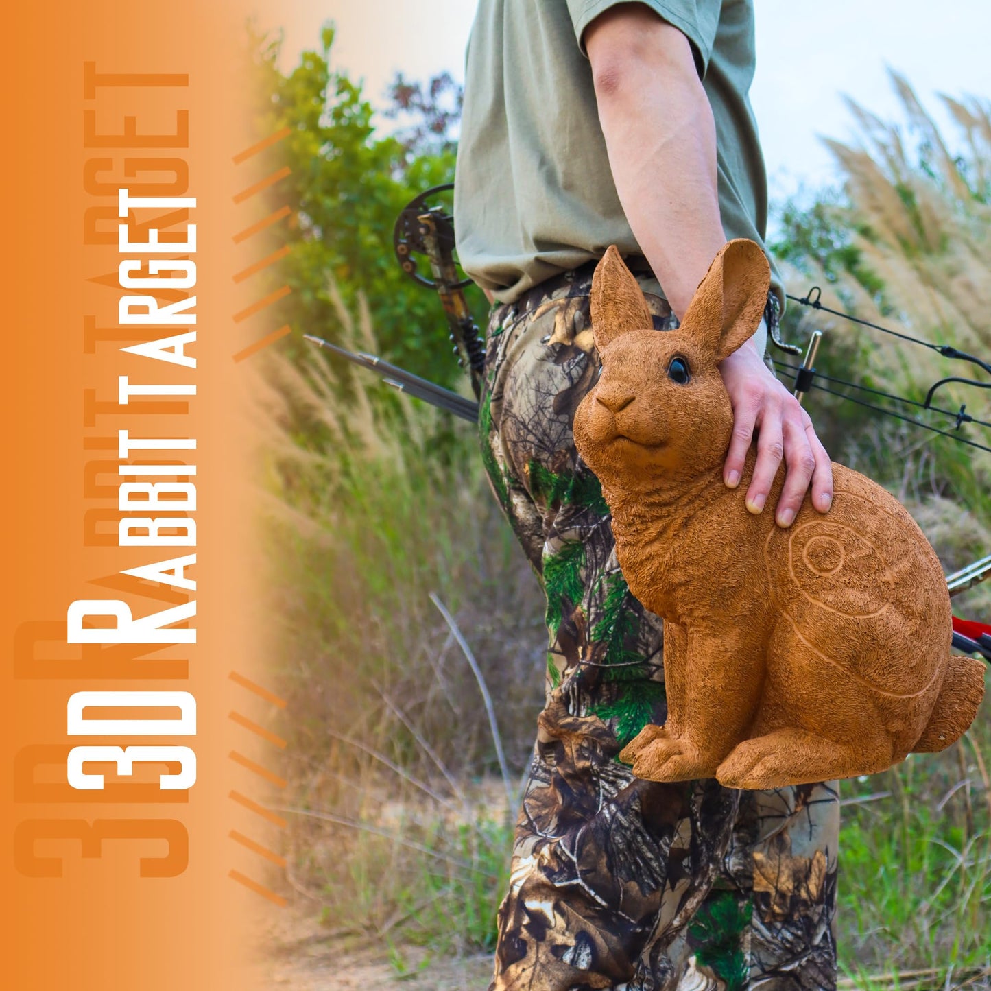 Archery Targets Rabbit 3D Animal Shooter with Group-Stand for Hunting Target Shooting