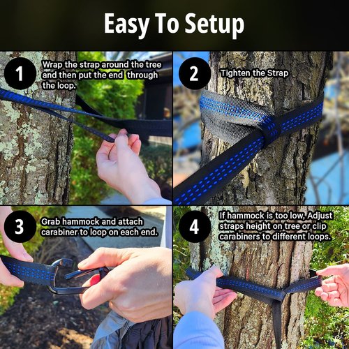 Vigel Camping Hammock - XL Double Hammock 500 Lb Capacity - Nylon Durable Portable Tree Hammock - Camping Accessories for Outdoor, Travel, Hiking