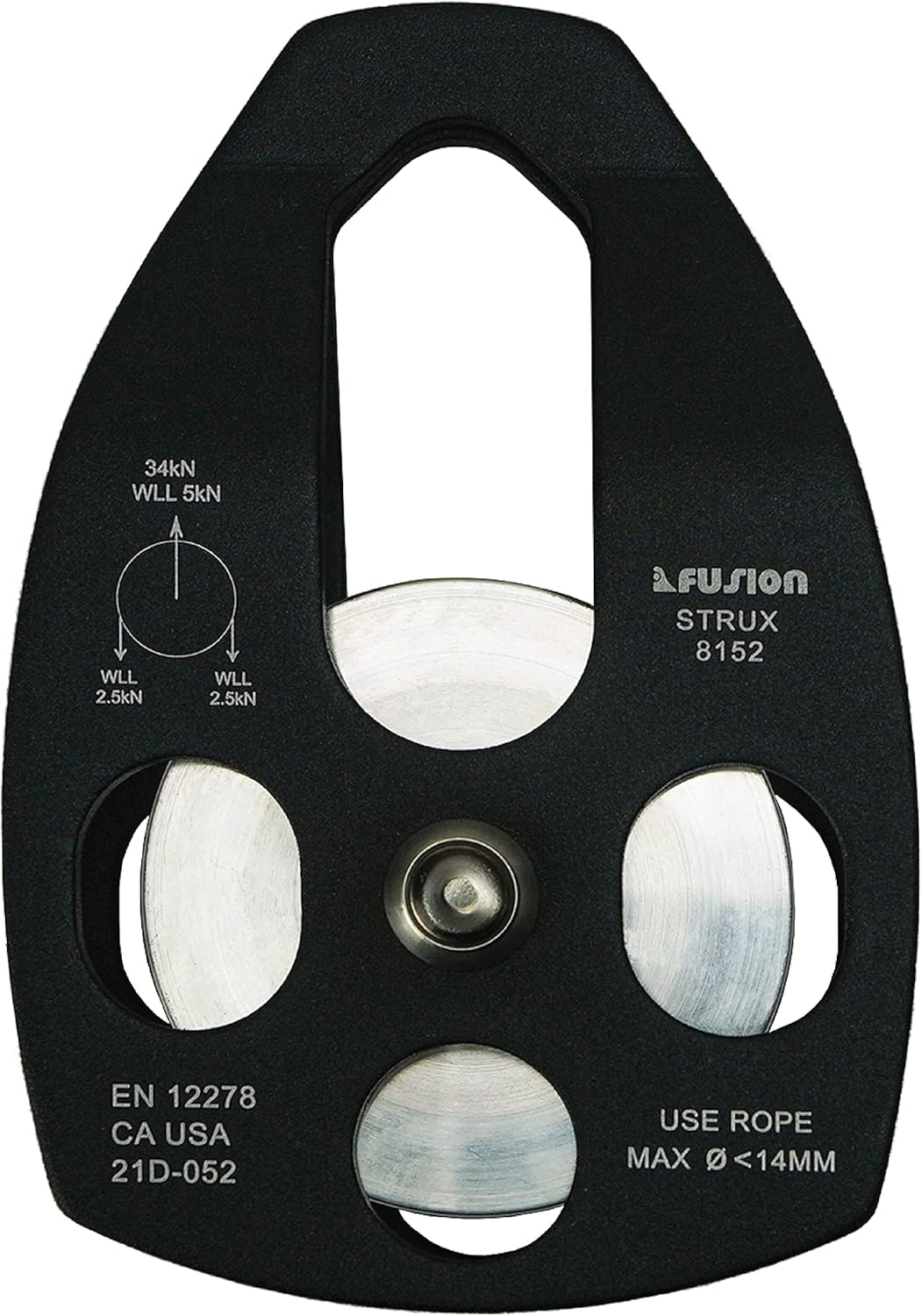 Fusion Climb Strux Aluminum Rescue Side Swing Pulley Blue 34KN…