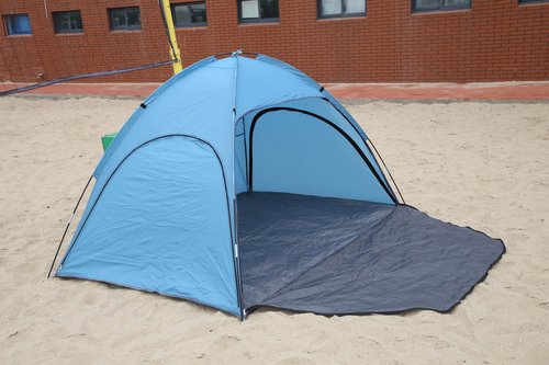 XUDEJUN Beach Tent Sun Shade Shelter for 2-4 Person with UPF 50+ 3 Expandable Ventilation Windows, Extended Floor Family Instant Beach Tent Easy Set Up Outdoor
