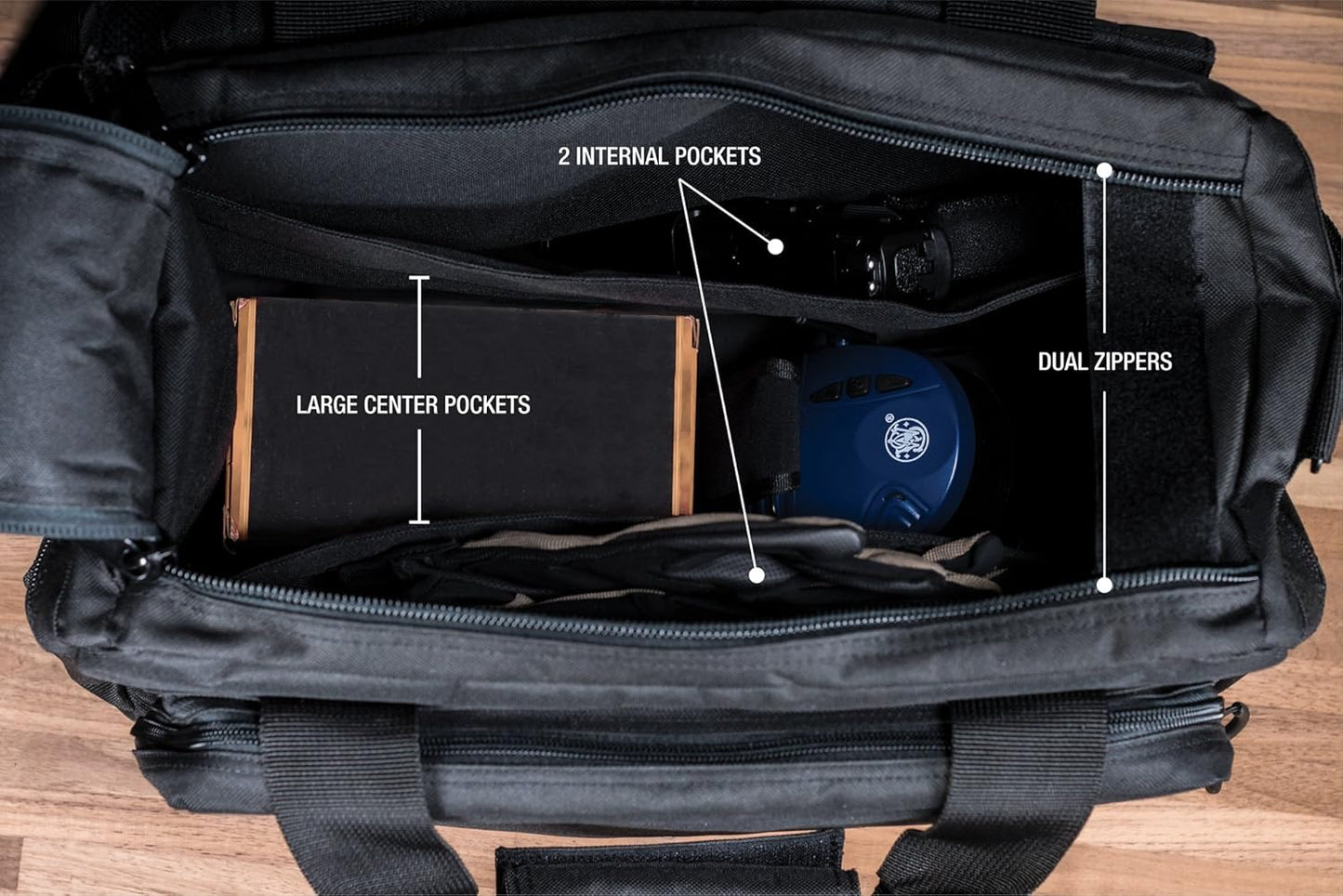 SMITH & WESSON S&W and M&P Tactical Range Bags with Weather Resistant Material for Shooting, Range, Storage and Transport