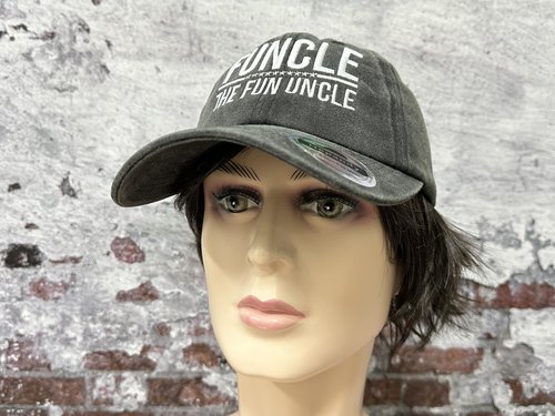 Hepandy Embroidered Funcle The Fun Uncle Baseball Cap, Gifts for Men, Washed Black Adjustable Cotton Trucker Snap Back Hat