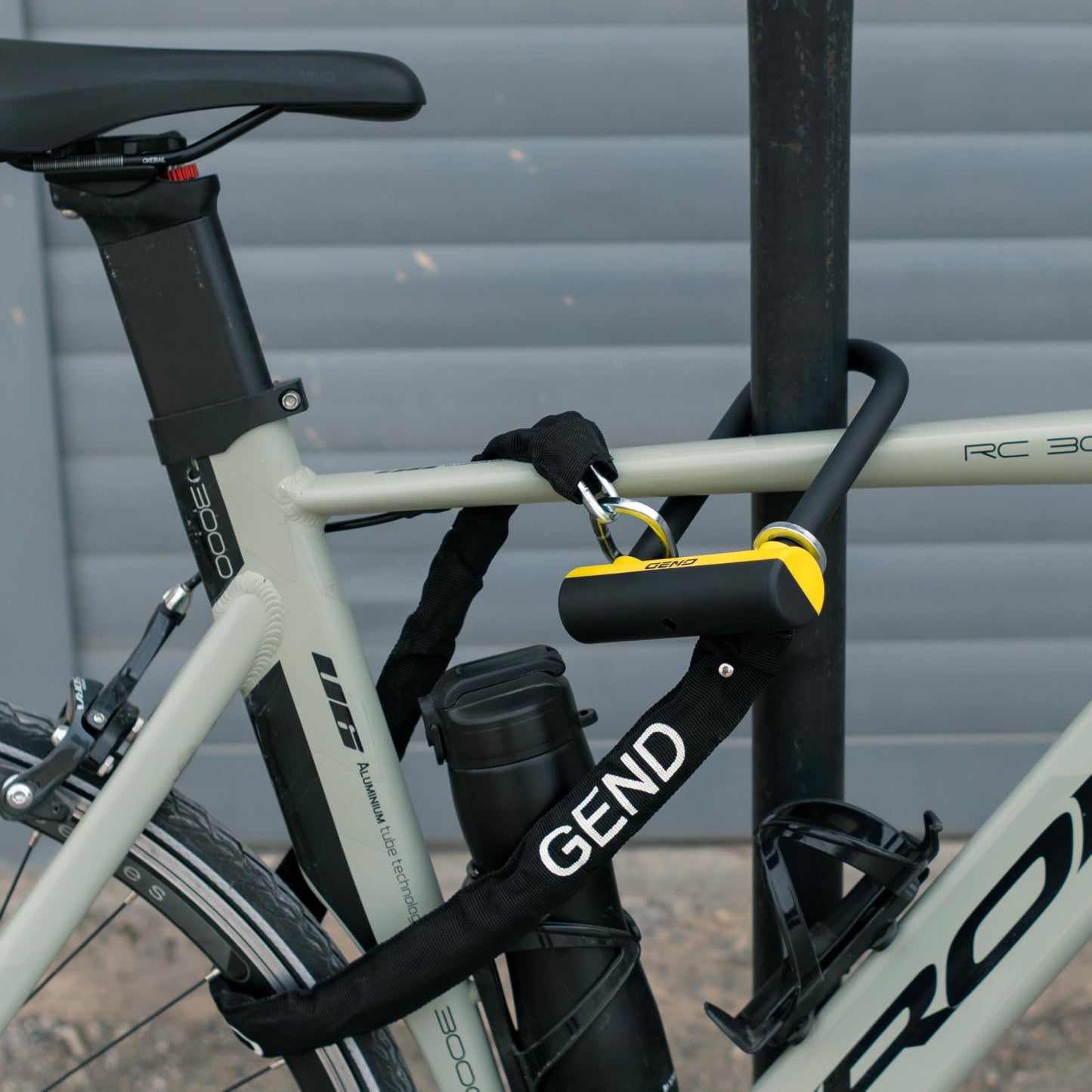 GEND Heavy-Duty Anti-Theft Bike Lock with 16.2 mm Hardened U-Lock & 3 ft Chain, Cut-Resistant Bicycle, Motorcycle, Scooter, E-Bike Lock, Weather-Resistant, Lighted Keys, Mount Bracket