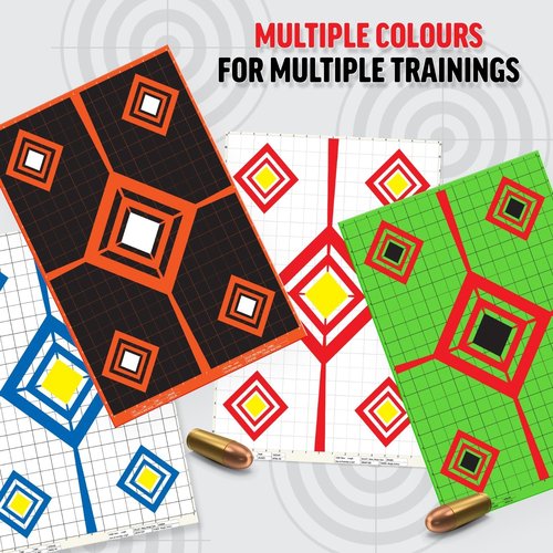 Heavy Duty SightIn 48 Paper Targets - Indoors & Outdoor Targets for Rifle & Pistol Shooting - Gun Range Accessories