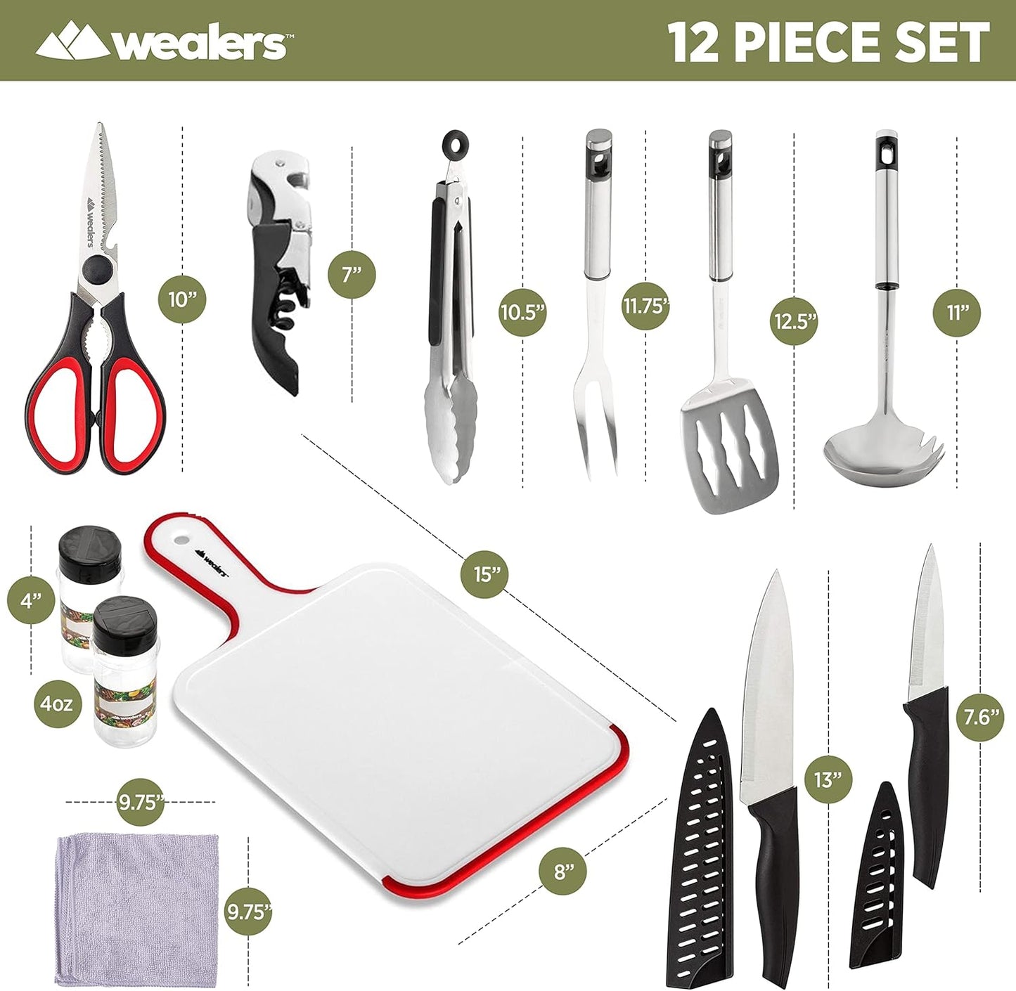 Portable Camp Kitchen Utensil Set - Compact BBQ Accessories & Travel Organizer for Hiking & Backpacking
