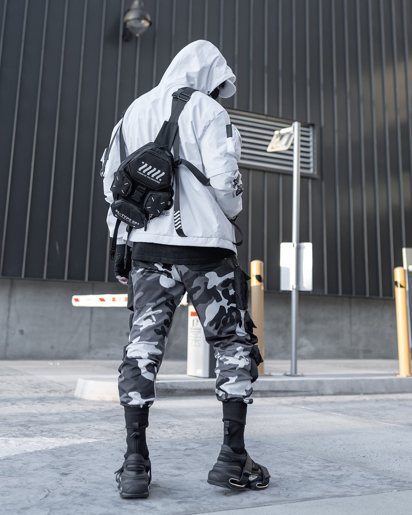 Fabric of the Universe Future Culture Cyberpunk Style Travel Bag Crossbody Backpack (SL-Type 201 Crossbody Bag)