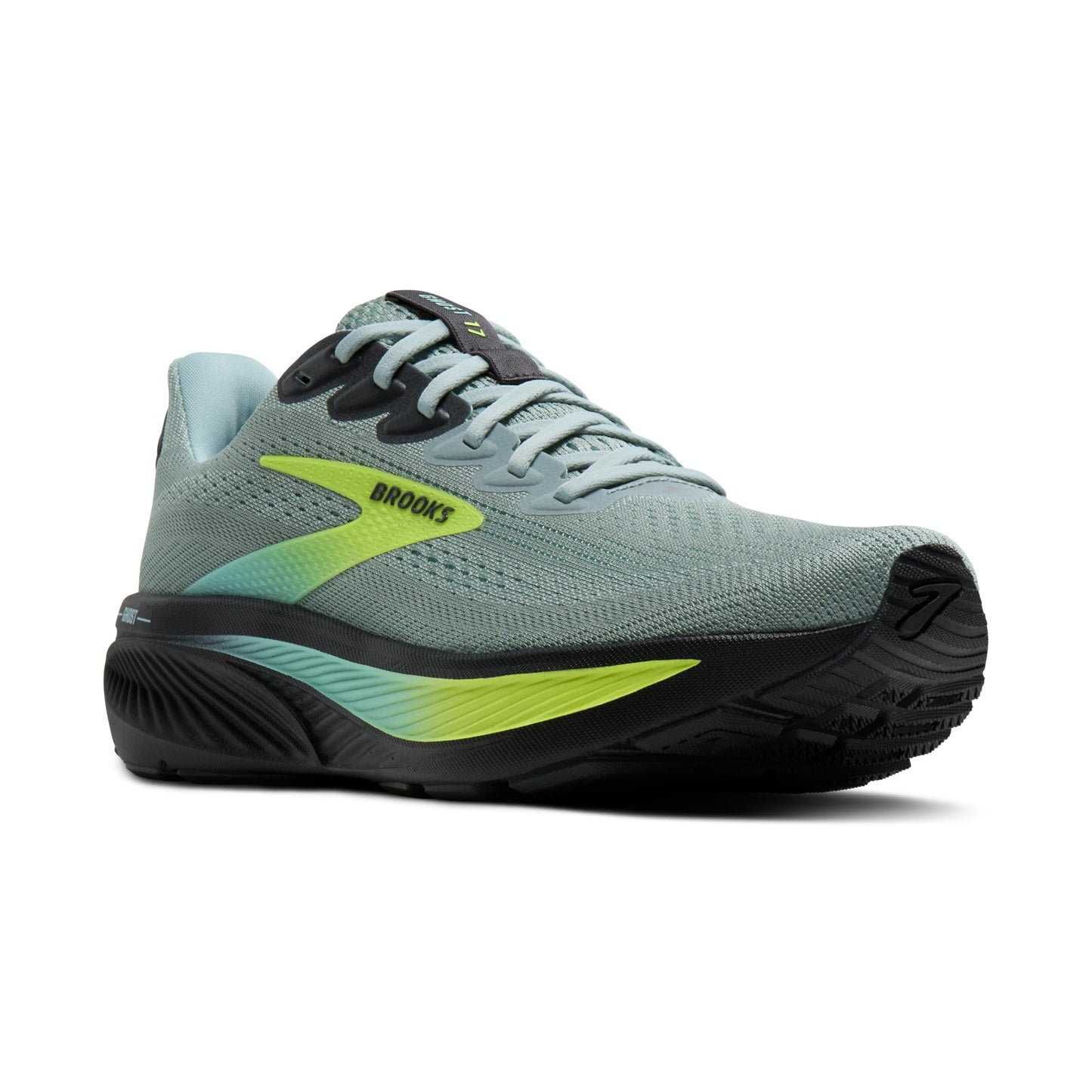 Brooks Men's Ghost 17Sneaker, Gray Mist Yucca Nightlife, 11 US