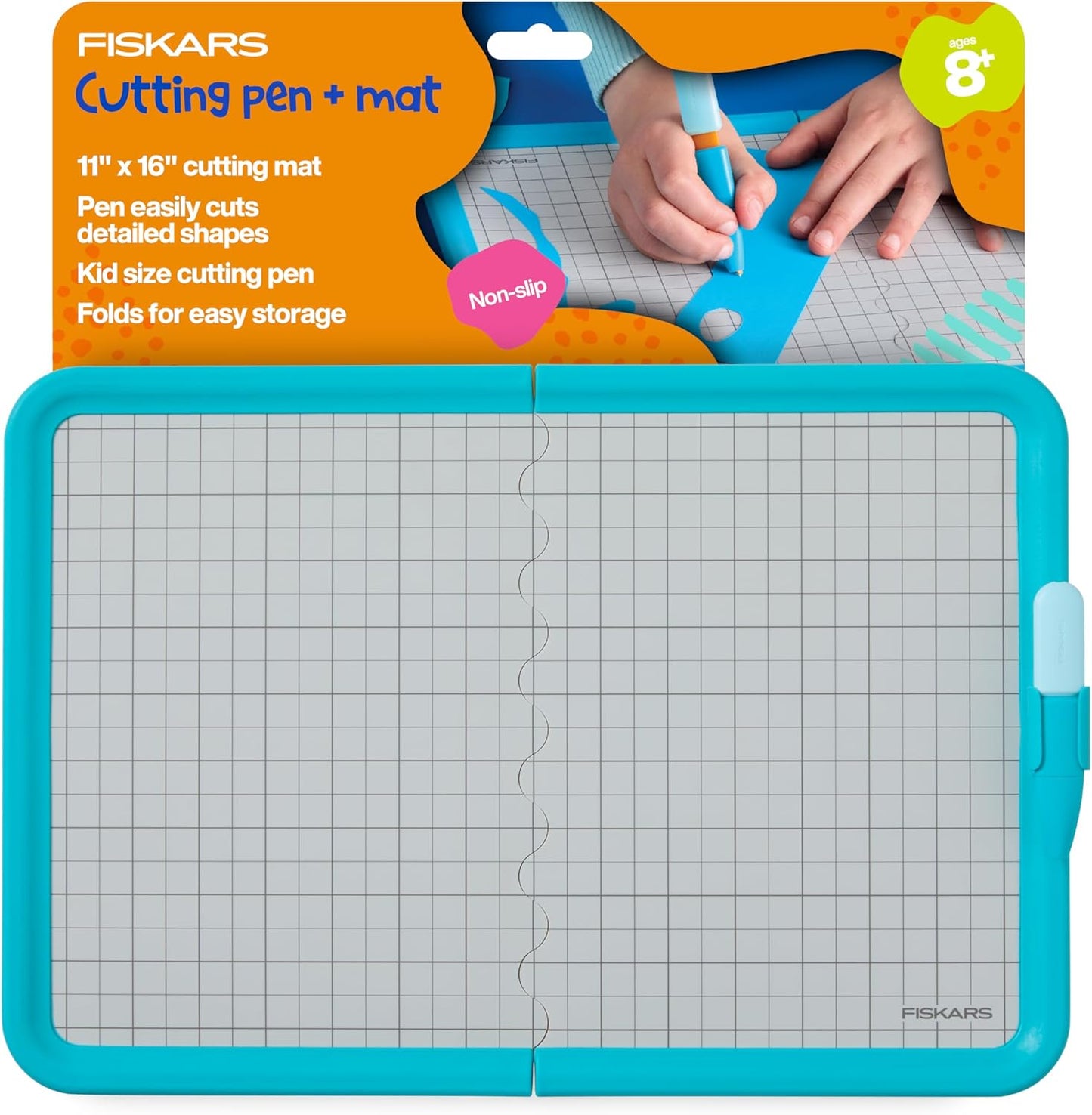 Fiskars Kids Junior Paper Trimmer – Turquoise Safe and Easy Paper Cutter for Crafting and School Projects 7 x 11.5 Inches