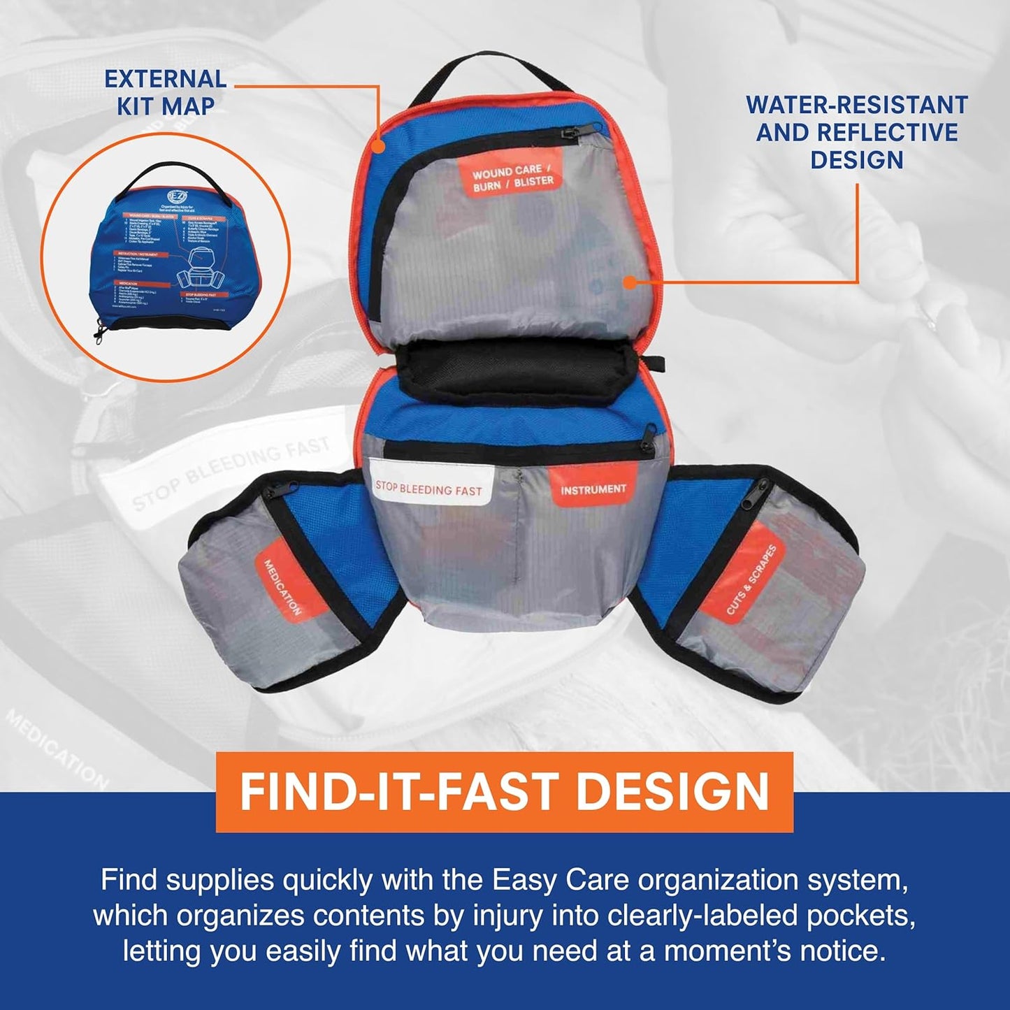 Adventure Medical Kits Mountain Series Medical Kit - Backpacker - Emergency Medical First Aid Kit - For 2 People for 4 Days - Comes with a Trauma Pad, Medicine, Guide Book & More