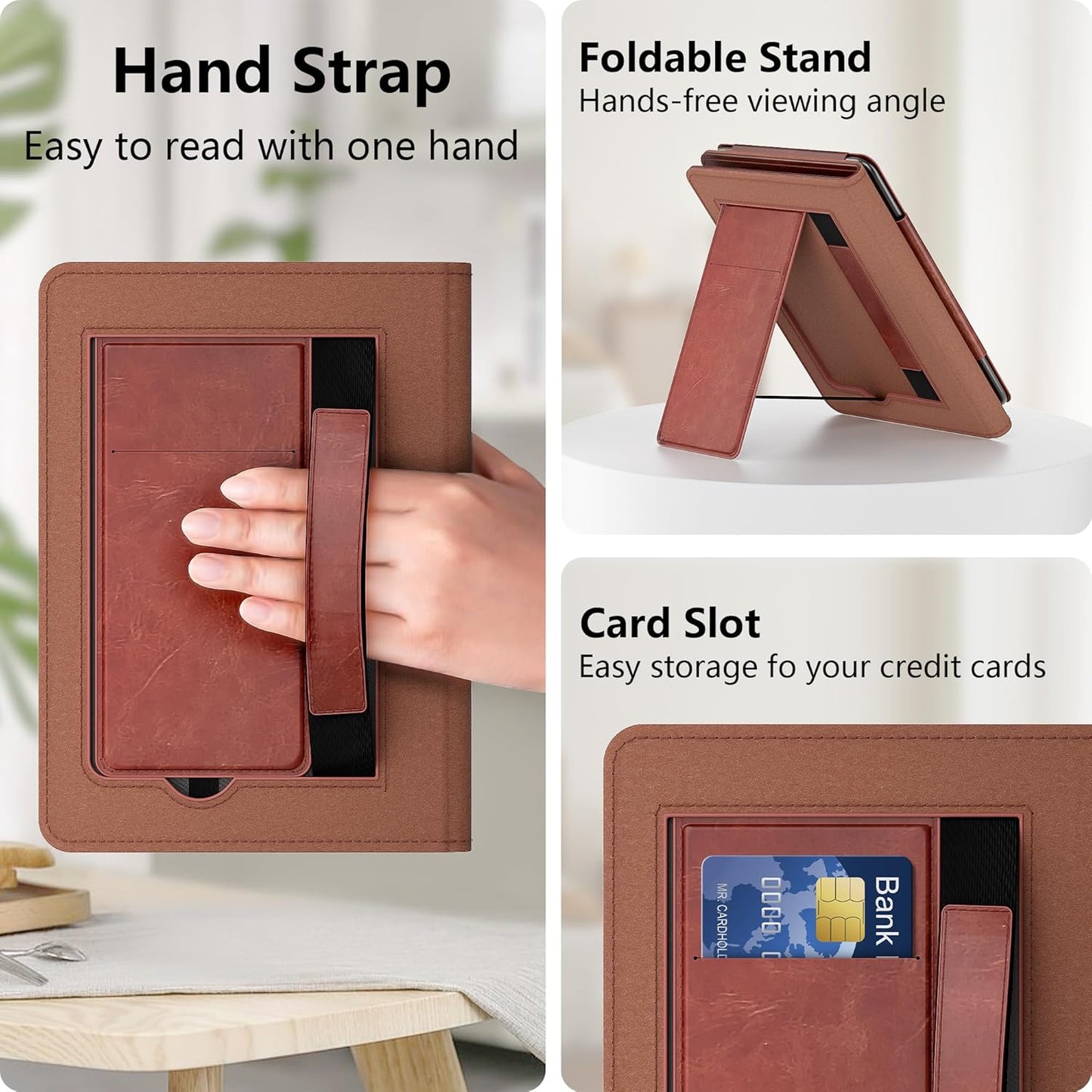 Lainergie Ebook Case with Stand and Hand Strap,Incompatible Alcatel TCL, Light Purple