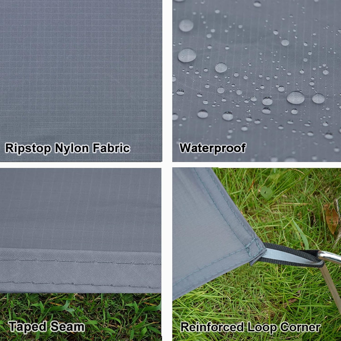 GEERTOP Portable Waterproof Tent Footprints Lightweight Camping Tent Ground Sheet Mat Sunshade Shelter for Outdoor Backpacking Hiking Picnic Travel